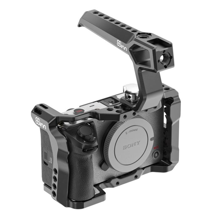 新しい到着 8Sinn Cage Handle Top Raven Black 8Sinn + FX30 / FX3 Sony for ビデオカメラ