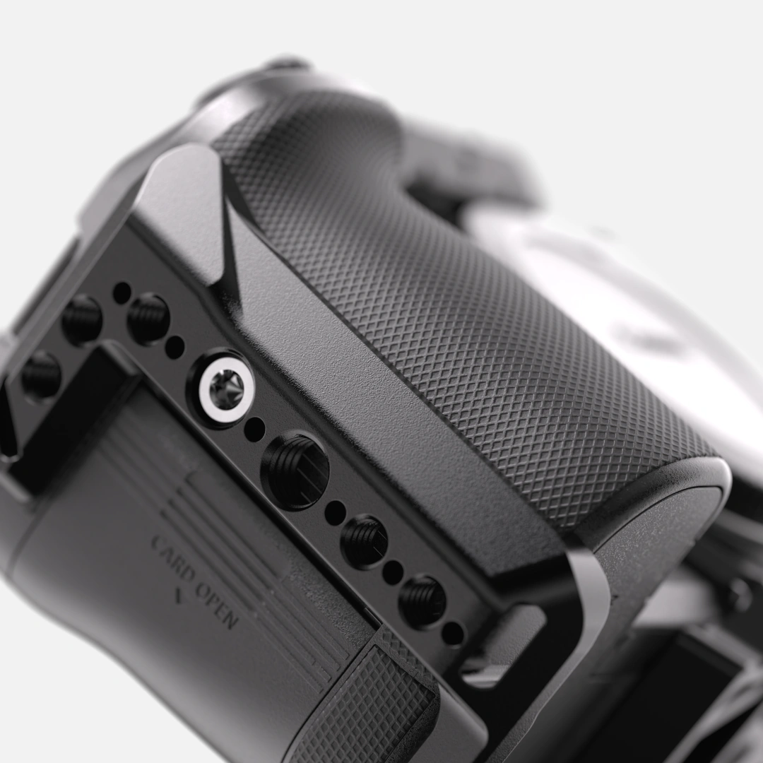 Precision-machined aluminum grip